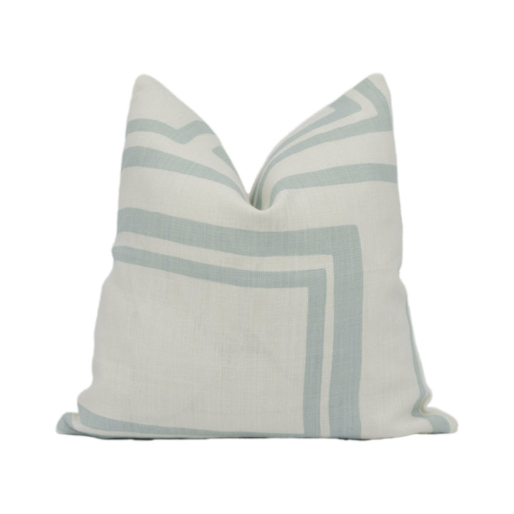 Schumacher - Large Open Boxes - Mineral - Retro Mid Century Cushion Cover Handmade Throw Pillow Designer Home Décor.