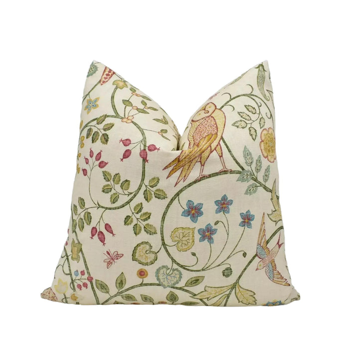 a decorative pillow with a floral pattern.