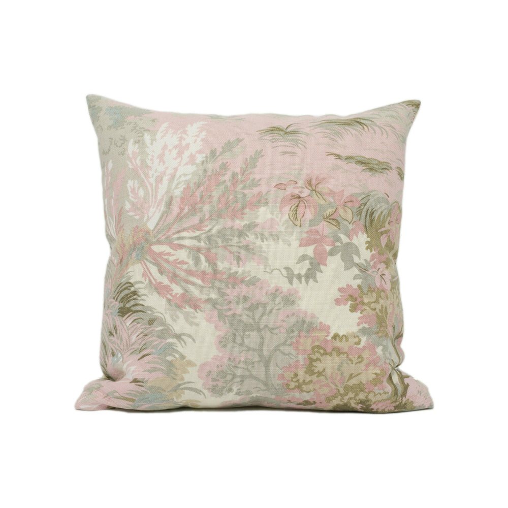 Thibaut - Lincoln Toile - Blush - Soft Muted Romantic Countryside Designer Cushion Cover - Luxury Throw Pillow - Handmade Home Décor.