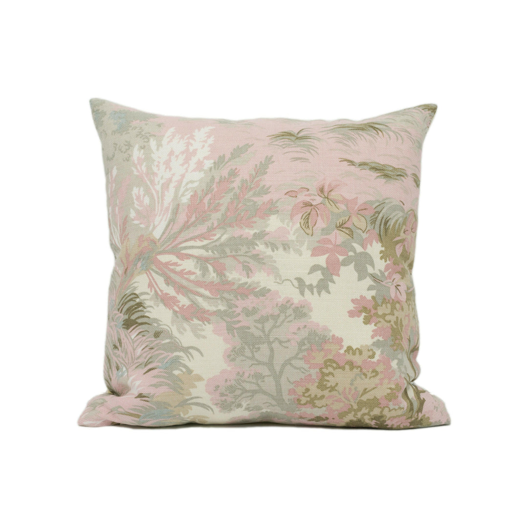 Thibaut - Lincoln Toile - Blush - Soft Muted Romantic Countryside Designer Cushion Cover - Luxury Throw Pillow - Handmade Home Décor.