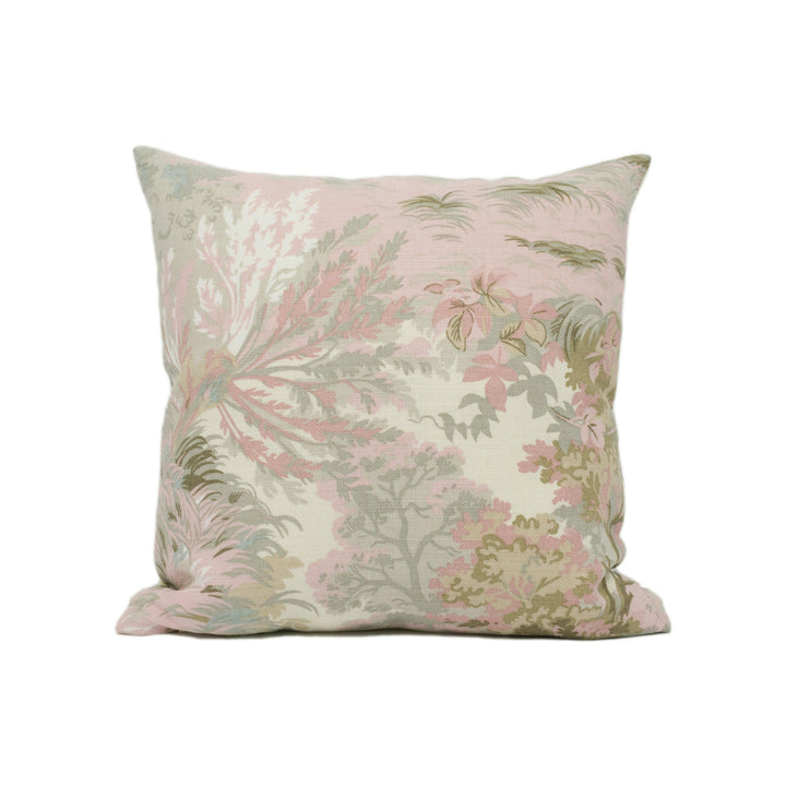 Thibaut - Lincoln Toile - Blush - Soft Muted Romantic Countryside Designer Cushion Cover - Luxury Throw Pillow - Handmade Home Décor.