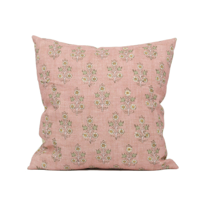 GP & J Baker - Poppy Sprig - Blush - Versatile Indian Inspired Small Scale Floral Cushion Cover - Luxury Throw Pillow - Designer Home Décor.