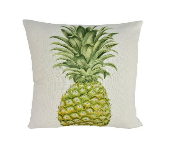 Sanderson - Pineapple Royale - Garden Green - Cushion Cover Throw Pillow Designer Home Decor.