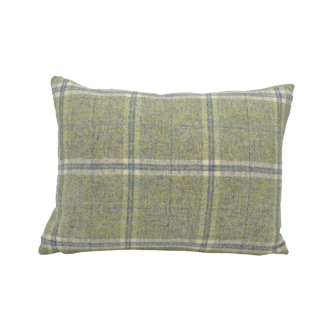 Abraham Moon – Windowpane – Onyx – Cushion Cover – Classic Wool Check Accent