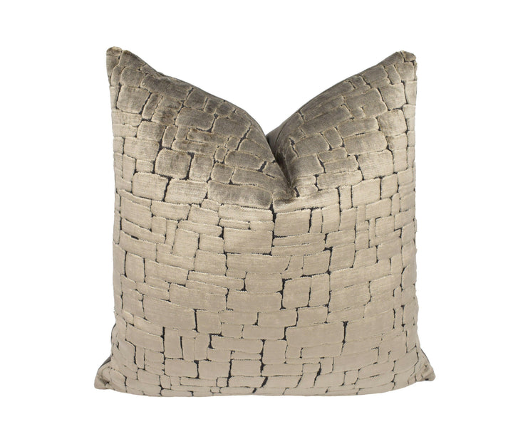 Harlequin - Ascent - Cappuccino and Chocolate - Stunning Cut Velvet Cushion Cover Throw Pillow Designer Home Decor.