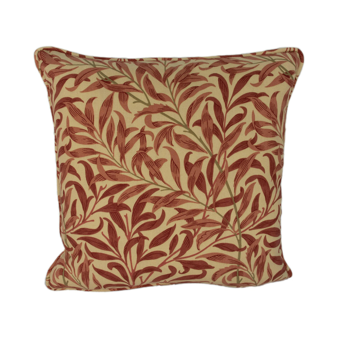 William Morris - Willow Boughs - Biscuit / Terracotta - Cushion Cover Throw Pillow Designer Home Decor.