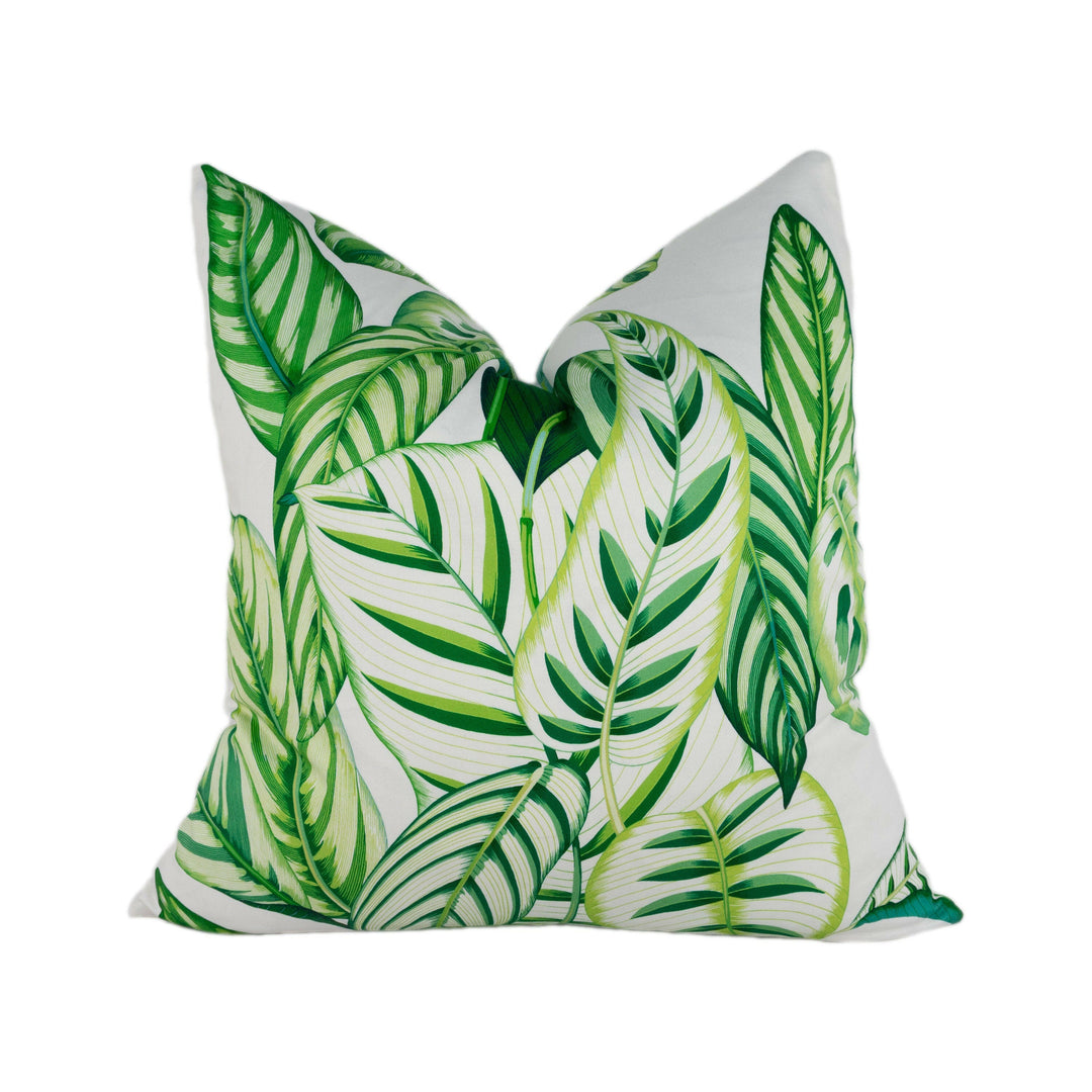 Sanderson - Calathea - Botanical Green - Designer Cushion Cover Throw Pillow Home Decor.