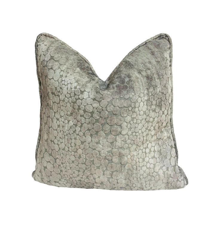 Prestigious - Monument - Stone - Sumptuous Geometric Velvet Cushion Cover - Handmade Throw Pillow Designer Home Decor.