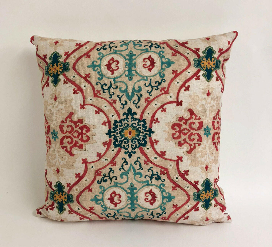 Designers Guild / William Yeoward - Valetta - Peacock - Cushion Cover Throw Pillow Designer Home Decor.