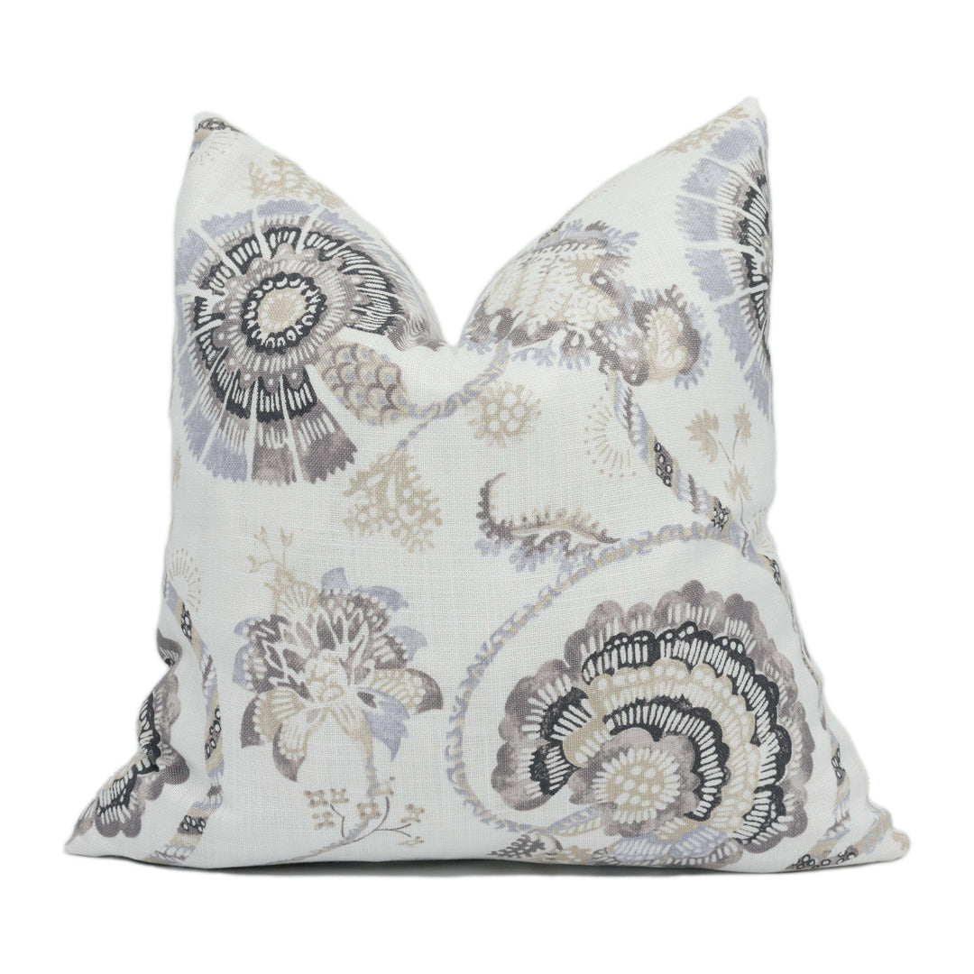 Jane Churchill - Jaipur Tree - Charcoal / Neutral - Modern Tree of Life Cushion Cover - Handmade Throw Pillow - Designer Home Décor.