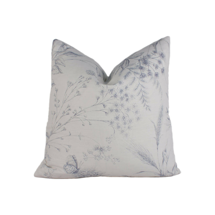 Ralph Lauren - Fern Toile - Charcoal Blue / White - Stunning Designer Cushion Cover Home Décor Throw Pillow.