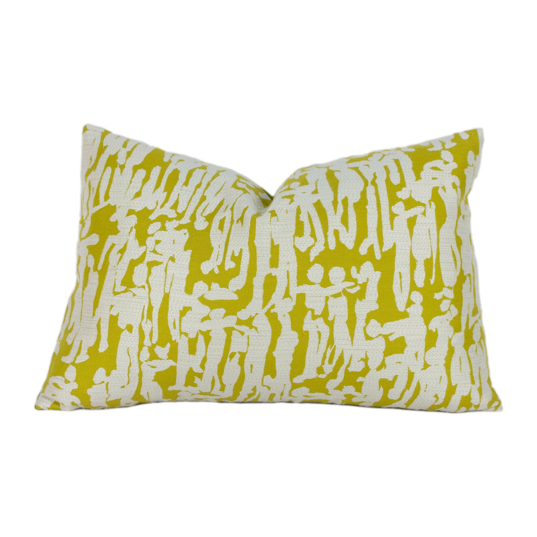 Harlequin - People - Citrus / Chalk - Subtle Motif Designer Cushion Cover Throw Pillow Handmade Home Decor.