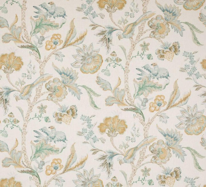 Colefax and Fowler - Belvedere - Old Blue - Painterly Tree of Life Designer Cushion Cover - Handmade Throw Pillow Luxury Home Decor.