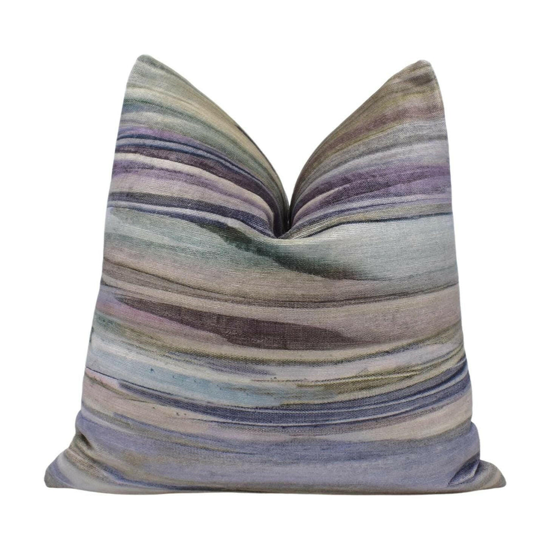 Voyage - Galatea -  Amethyst - Alluring Abstract Dreamscape Designer Velvet Cushion Cover - Luxury Handmade Throw Pillow - Scatter Sofa.
