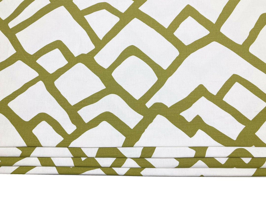 Schumacher - Zimba - Soft Chartreuse - Made To Measure Professionally Made Roman Blind.