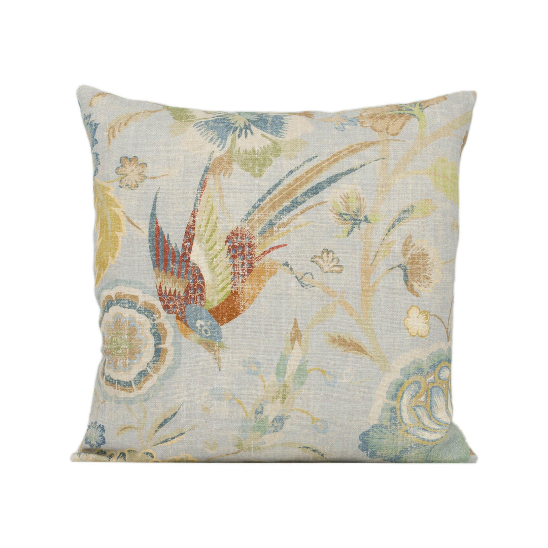 Colefax &amp; Fowler - Cassandra - Navy - Stylised Tapestry Inspired Floral Cushion Cover - Handmade Throw Pillow - Designer Home Décor.