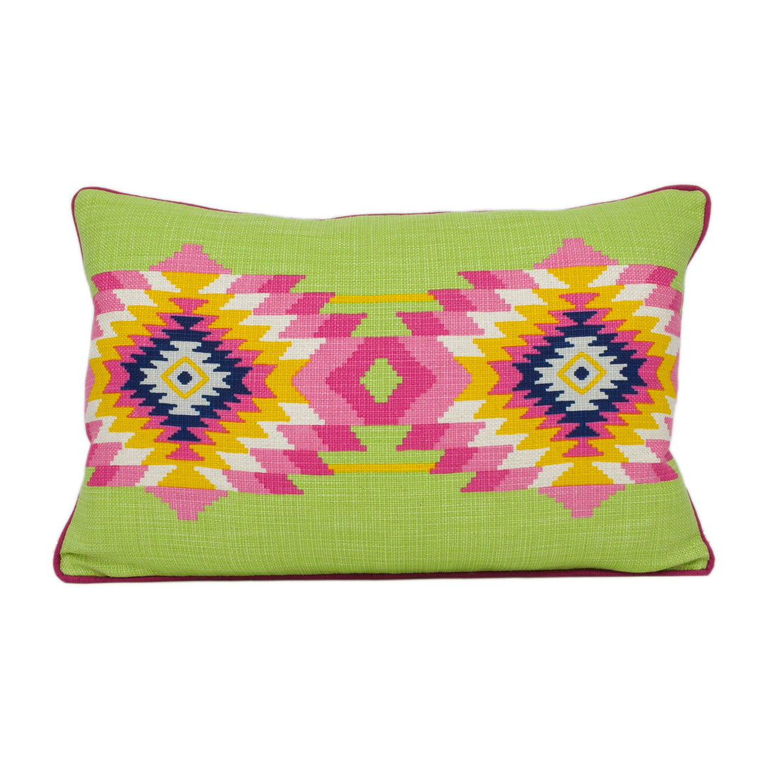 Andrew Martin - Cruz - Cactus - South American Southwest Inspired Contrast Piped Cushion Cover - Handmade Throw Pillow Designer Home Décor.