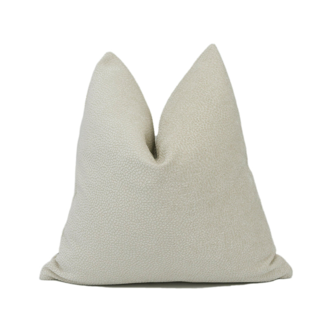 Stunning Plush Dotty Textured Cream Velvet Cushion Cover - Handmade Throw Pillow - Designer Home Décor.