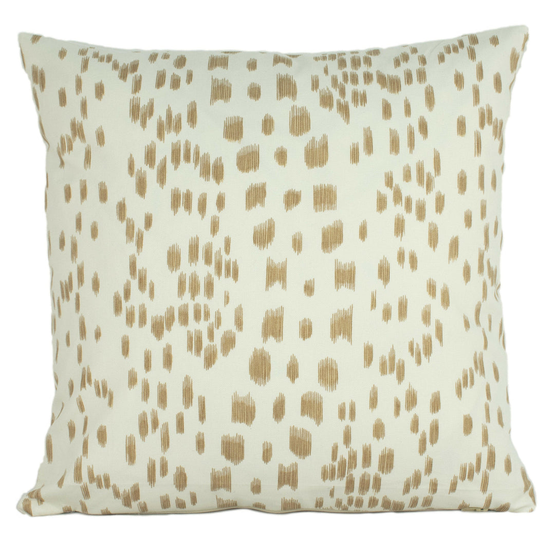 Brunschwig & Fils - Les Touches - Sand - Luxurious Modern Animal Print Designer Cushion Cover - Luxury Throw Pillow - Handmade Home Decor.