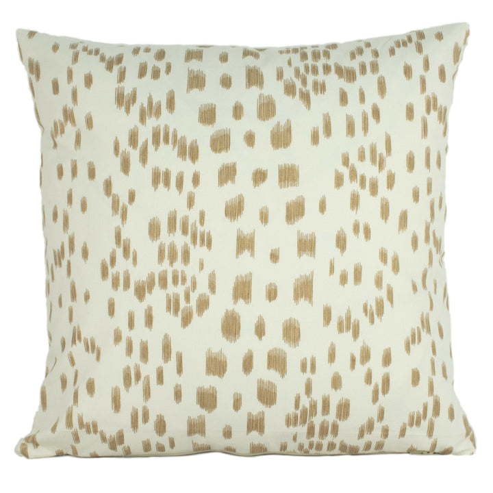 Brunschwig & Fils - Les Touches - Sand - Luxurious Modern Animal Print Designer Cushion Cover - Luxury Throw Pillow - Handmade Home Decor.