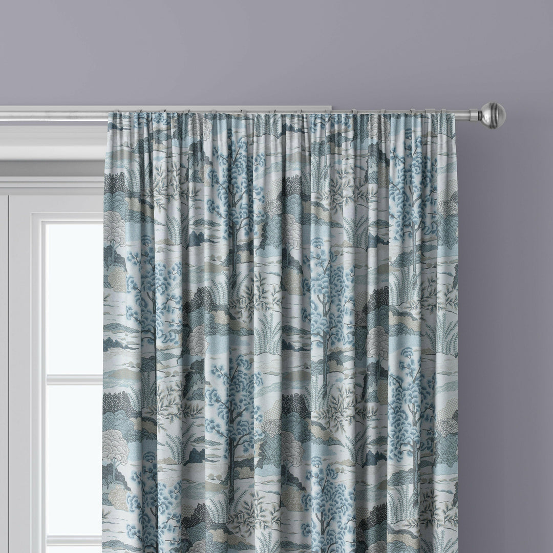 Thibaut - daintree - aqua - curtains made to measure drapes designer home decor.