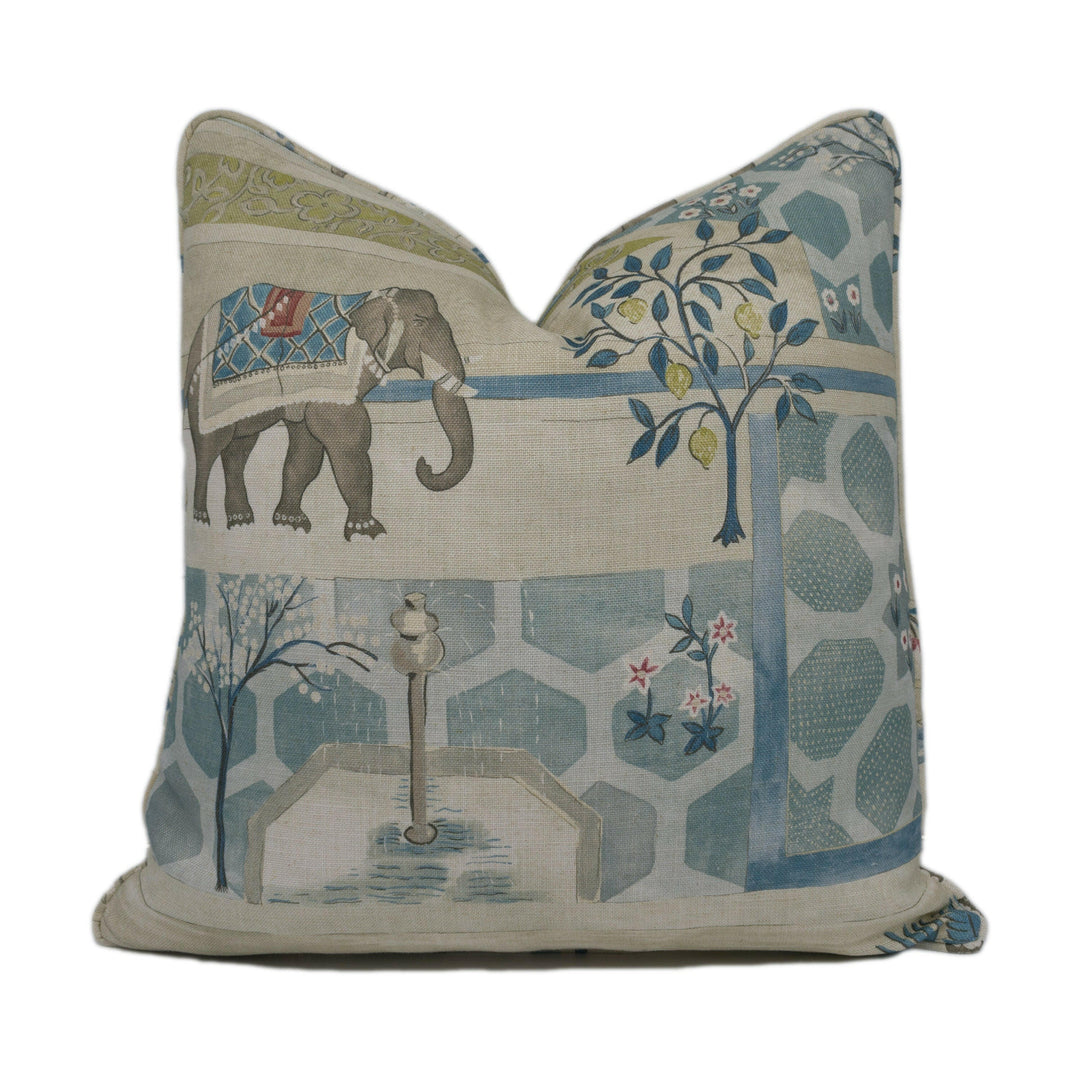 Sanderson - Sultans Garden - Ruby / Teal  - Paradise Persian Garden Designer Cushion Cover - Luxury Throw Pillow - Handmade Home Decor.