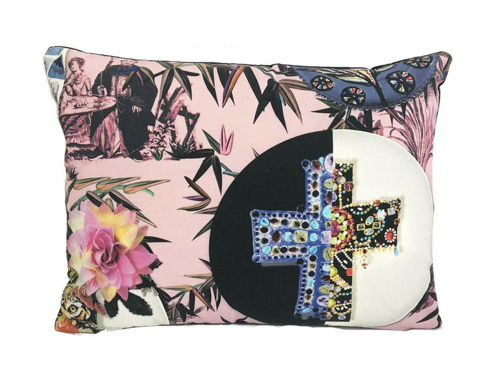 Designers Guild / Christian Lacroix - Folie Myrtille - Stunning Cotton Designer Cushion Cover Throw Pillow Home Decor.