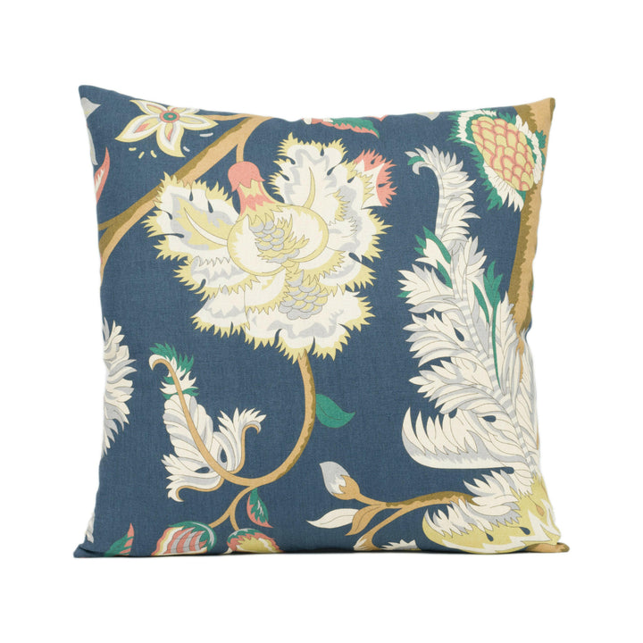 Liberty Fabric - Palampore Trail - Pewter Blue - Stunning Cushion Cover Throw Pillow Designer Home Décor.