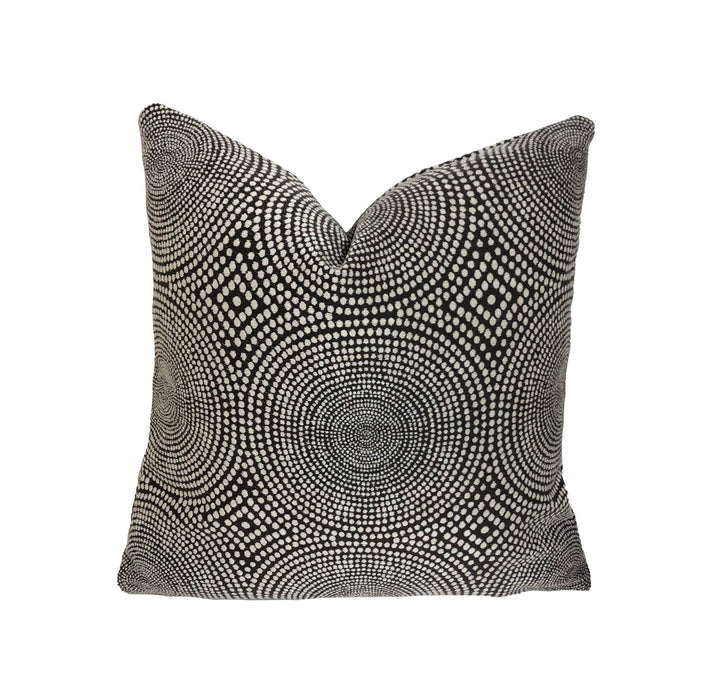 Scion - Kateri - Charcoal - Soft Concentric Circle Weave Cushion Cover - Handmade Throw Pillow Designer Home Decor.