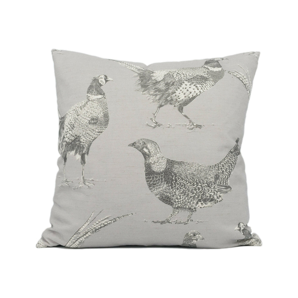Voyage - Venatu - Antique - Artistic Pen Drawn Pheasant Cushion Cover - Handmade Throw Pillow Designer Country Home Décor.