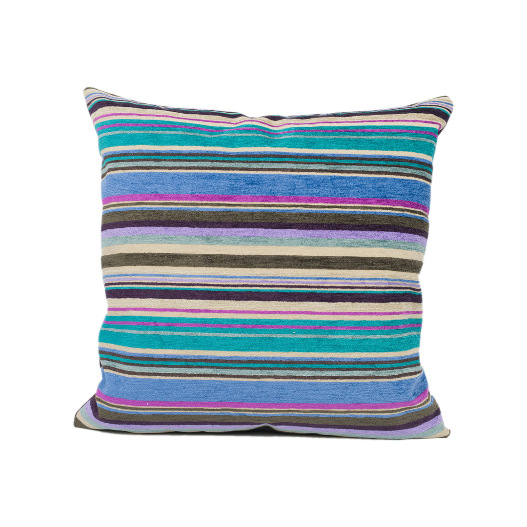 Designers Guild - Asolo - Marine - Striped Blue Modern Cushion Cover - Handmade Throw Pillow - Designer Home Décor