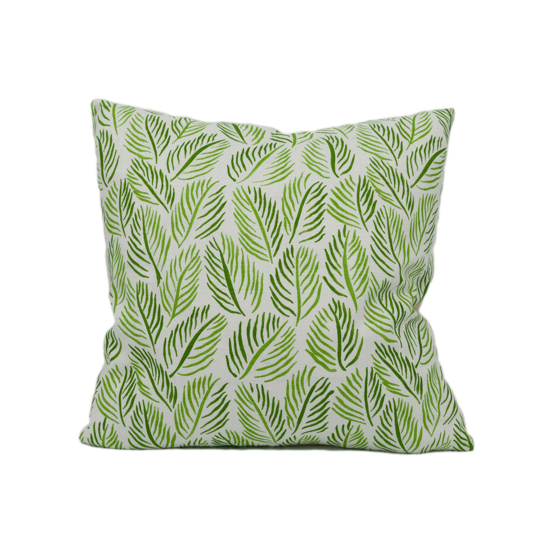 Christopher Farr - Armatures Feuilles - Green - Vibrant Cascading Tropical Leaves Cushion Cover - Handmade Throw Pillow - Designer Home.