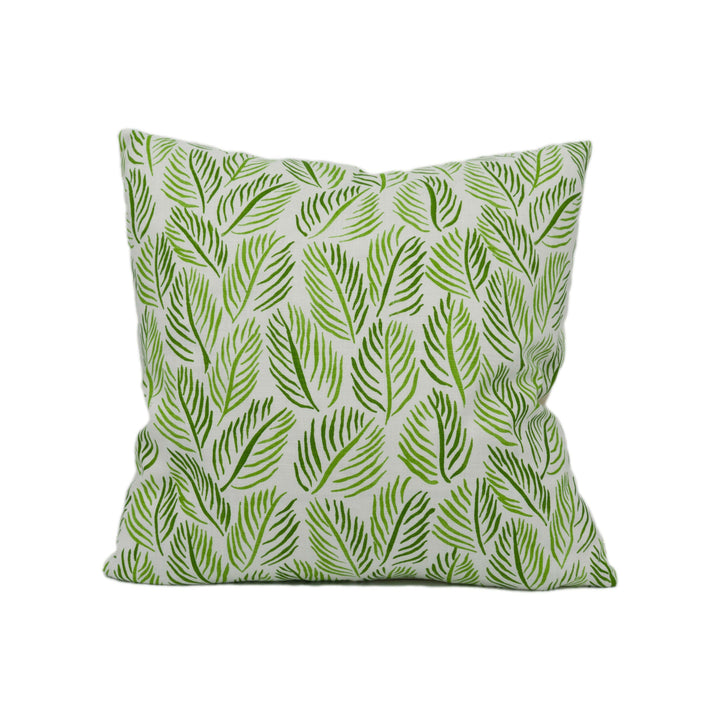 Christopher Farr - Armatures Feuilles - Green - Vibrant Cascading Tropical Leaves Cushion Cover - Handmade Throw Pillow - Designer Home.