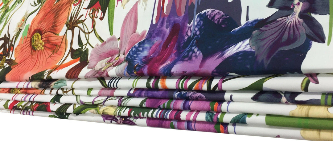 Designers Guild / Christian Lacroix - Orchids Fantasia - Perce Neige - Professionally Made Roman Blind Made to Measure.