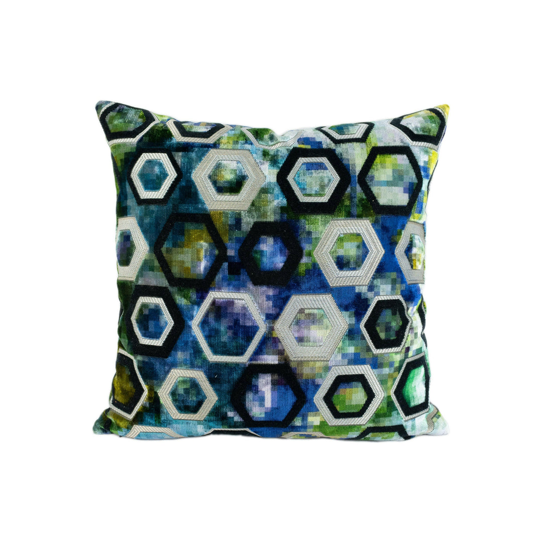 Designers Guild - Sukhna - Cobalt - Stunning Velvet Designer Cushion Cover Home Décor Throw Pillow.