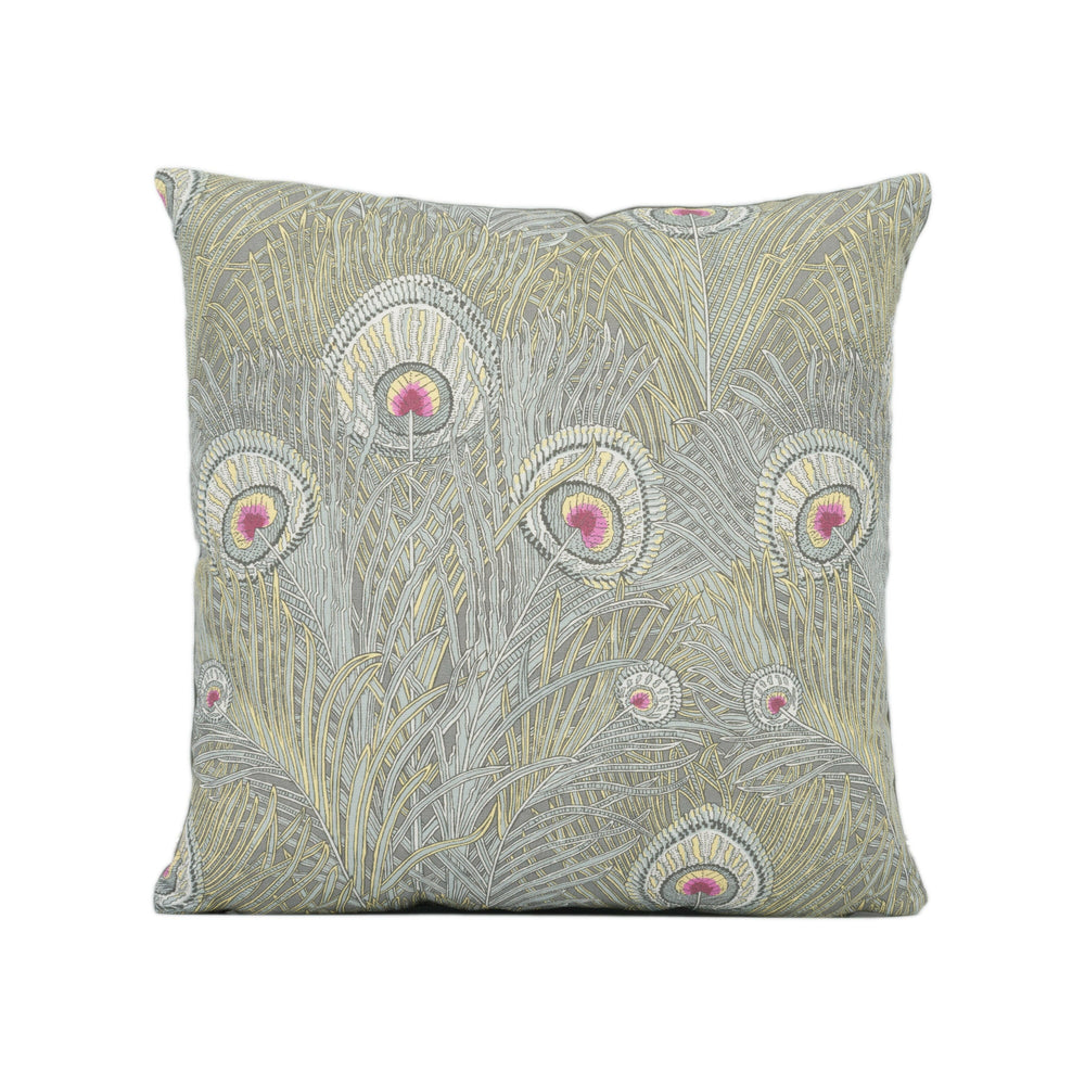 Liberty Art - Hera - Opal - Stunning Peacock Feather Handmade Cushion Cover Throw Pillow Home Décor.