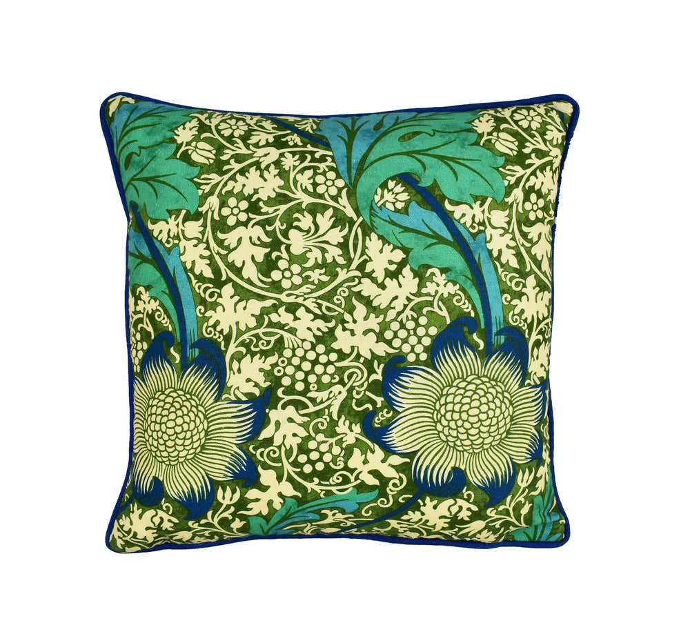 William Morris & Ben Pentreath - Kennet - Olive / Turquoise - Cushion Cover Throw Pillow Designer Home Decor.