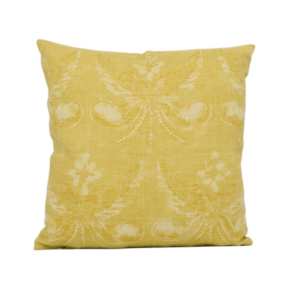Kate Forman - Josephine - Yellow - Bright Sunny Antique Inspired Cushion Cover Handmade Throw Pillow Designer Home Décor.