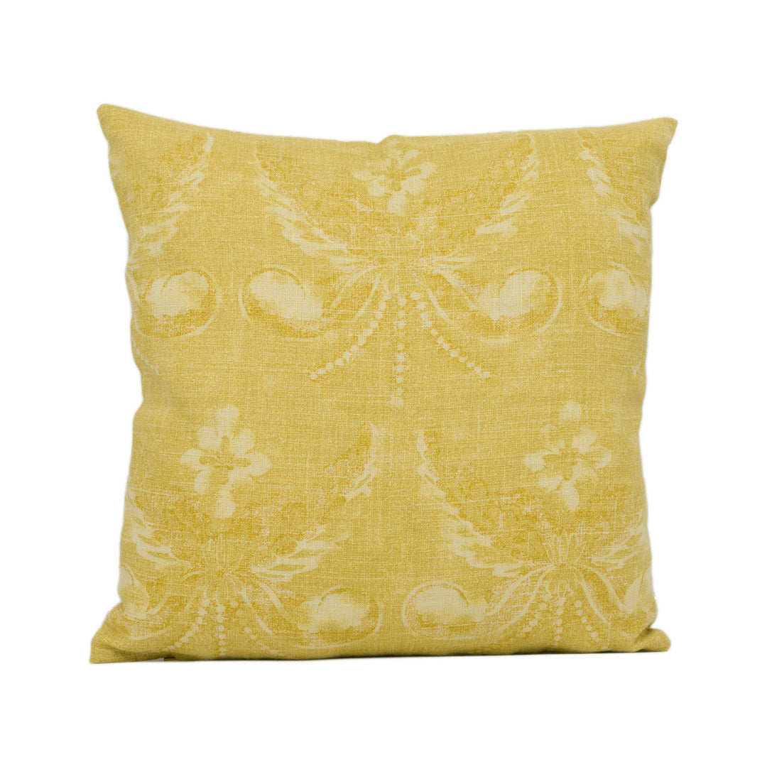 Kate Forman - Josephine - Yellow - Bright Sunny Antique Inspired Cushion Cover Handmade Throw Pillow Designer Home Décor.