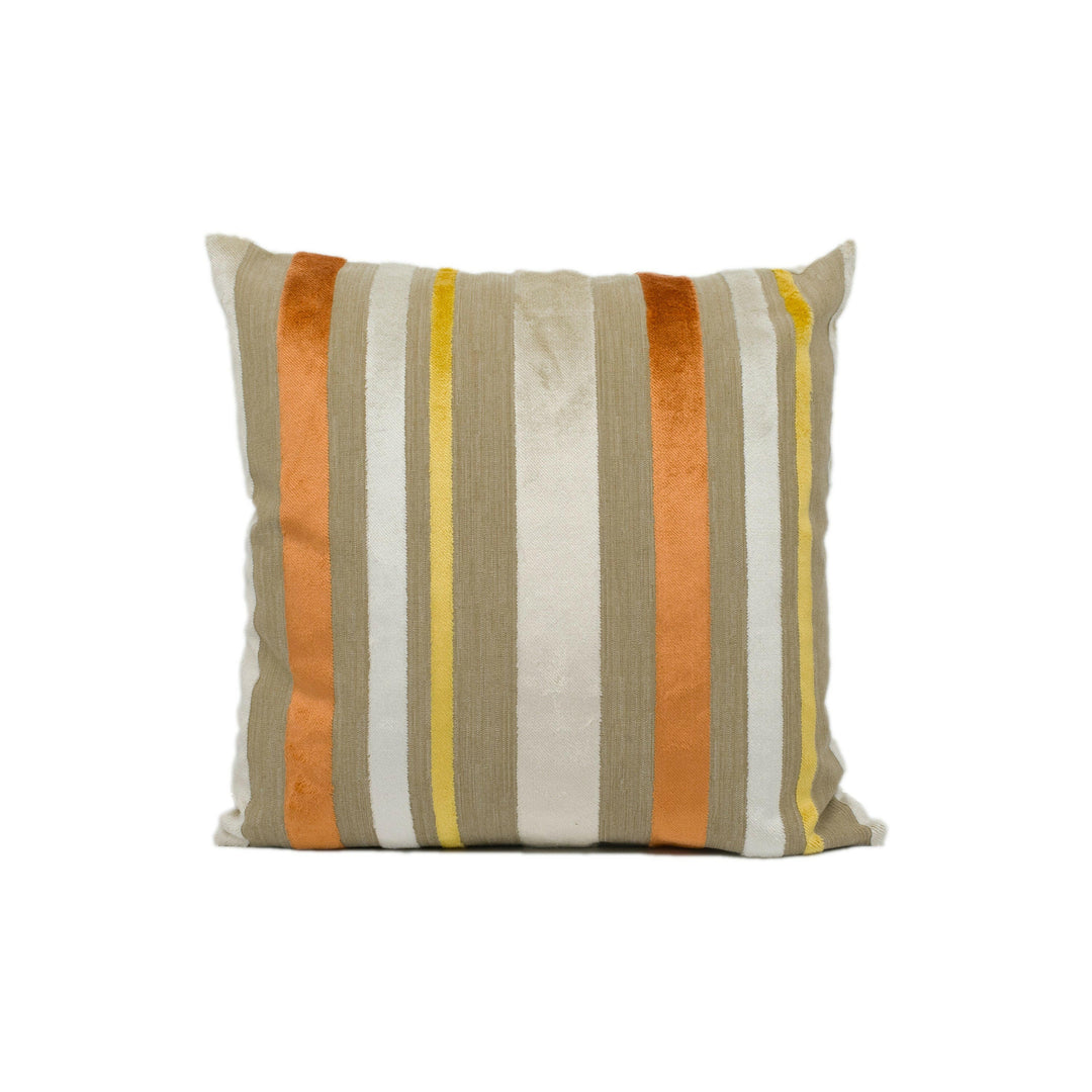 Designers Guild - Trasimeno - Oyster - Luxurious Cut Velvet Striped Cushion Cover - Handmade Throw Pillow - Designer Home Décor.
