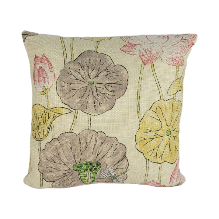 Zoffany - Lotus Flower - Gold / Red - Stunning Designer Cushion Cover Home Decor Throw Pillow.