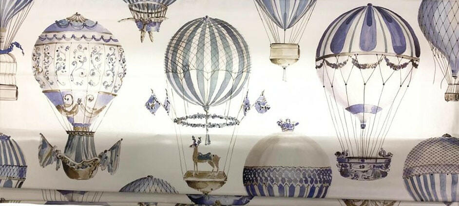 Manuel Canovas - L'Envol - Ciel - Professionally Made Roman Blind Made to Measure.