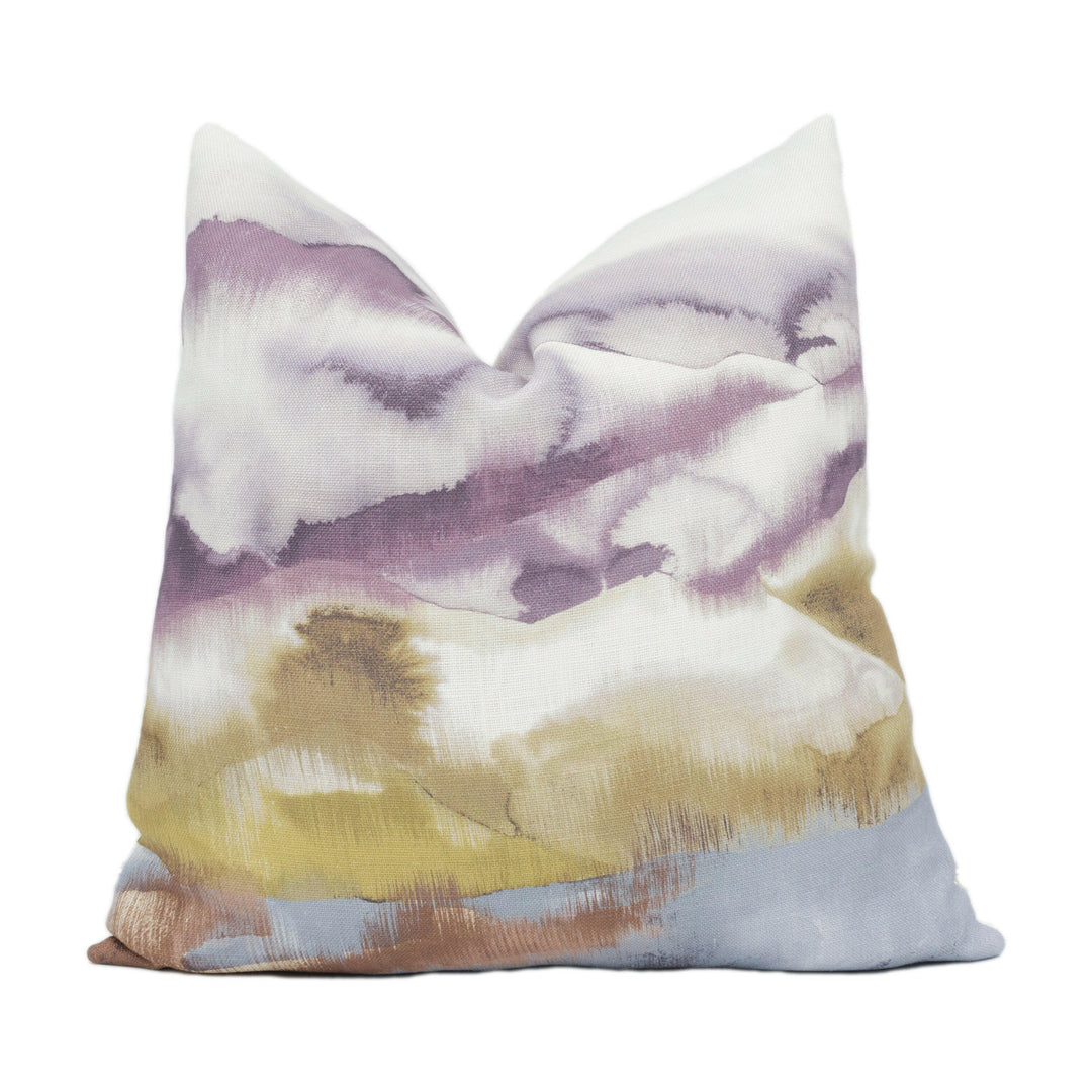 Harlequin - Kailani - Mandarin / Fig - Stunning Snowy Mountain Landscape Handmade Cushion Cover Throw Pillow Designer Home Décor.