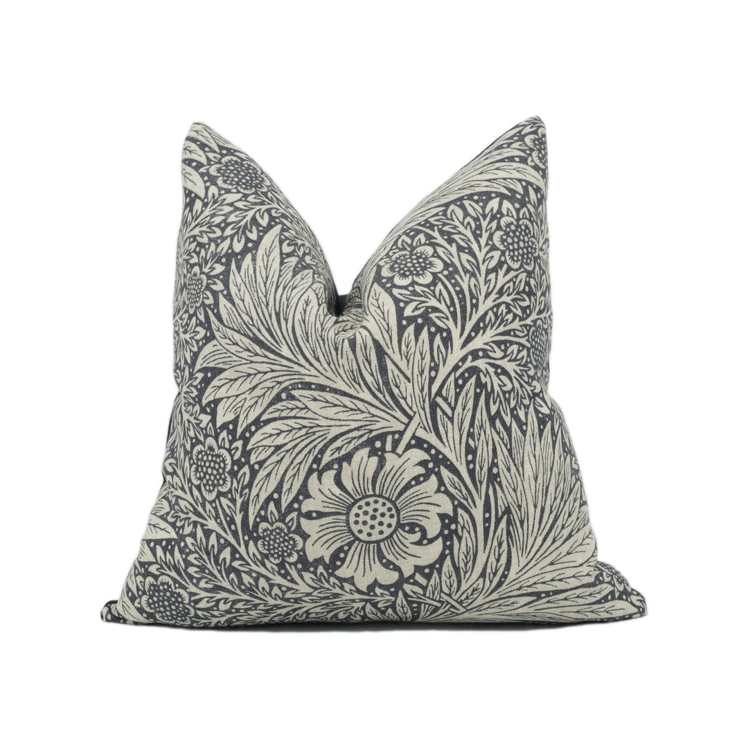 William Morris - Pure Marigold - Black Ink - Stunning Classic Monotone Cushion Cover - Handmade Throw Pillow - Designer Home Décor.