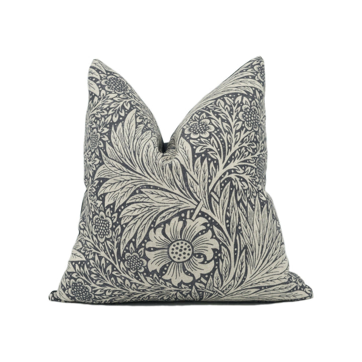 William Morris - Pure Marigold - Black Ink - Stunning Classic Monotone Cushion Cover - Handmade Throw Pillow - Designer Home Décor.