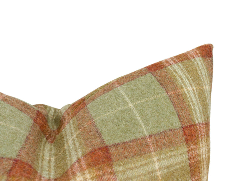 Abraham Moon - Threshfield - Agate - 100% Wool Cushion Cover - Designer Plaid Pillow Cover - Handmade Custom Abraham Moon Pillow.