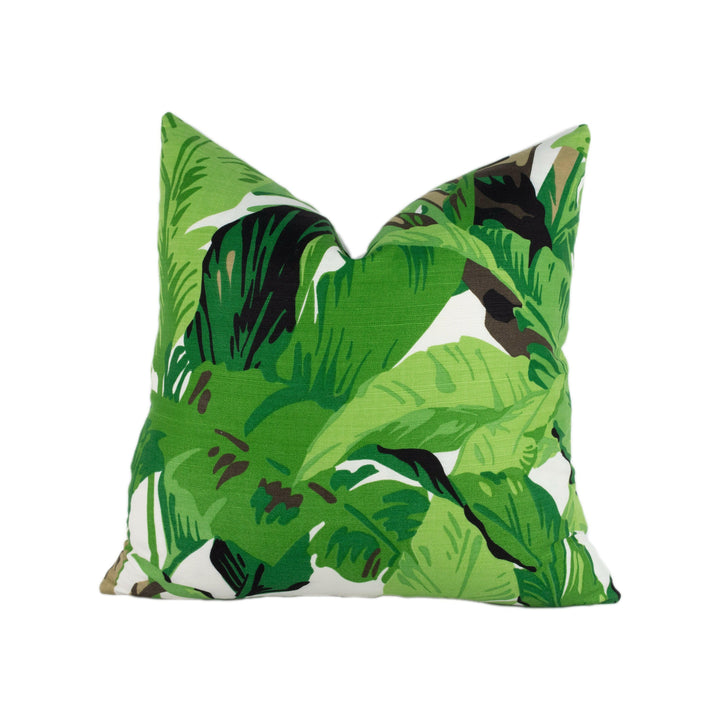 Thibaut - Travelers Palm - Green - Stunning Designer Cushion Cover Home Decor Throw Pillow.