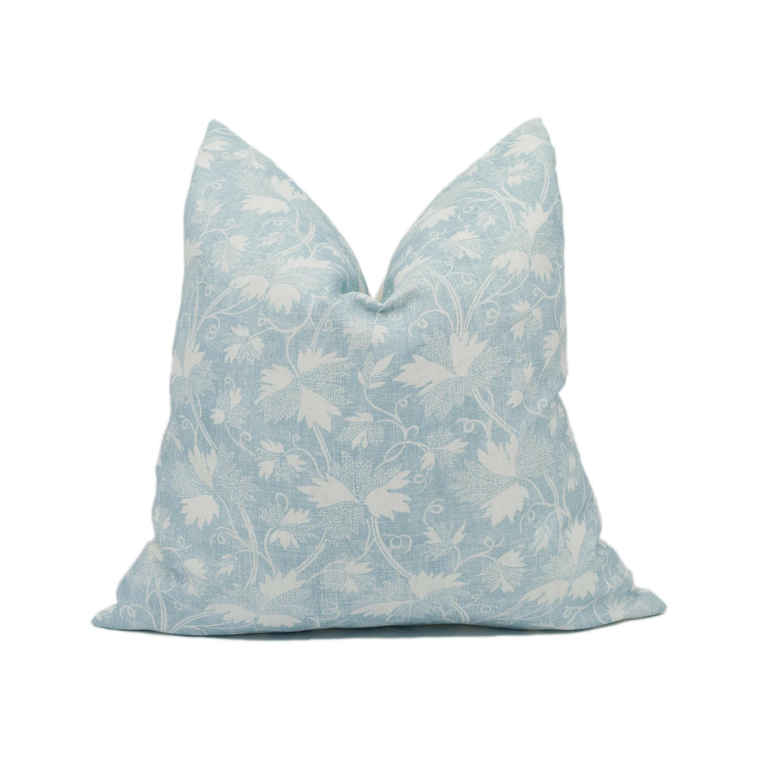 Thibaut - Chester - Seaglass - Bright Floral Batik Inspired Cushion Cover - Handmade Throw Pillow - Designer Home Décor.