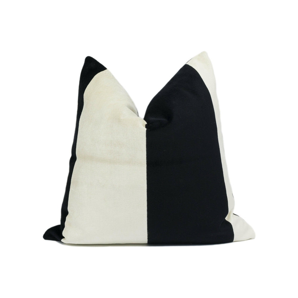 Clarke and Clarke - Lexington - Ebony - Elegant Large Scale Monochrome Stripe Cushion Cover - Handmade Throw Pillow - Designer Home Décor.