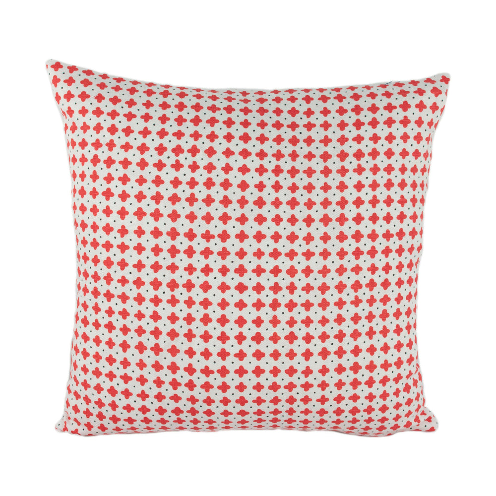 Vera Neumann for Schumacher - Polka - Red - Bold Cross & Petite Polka Dot Designer Cushion Cover - Handmade Throw Pillow - Luxury Home Decor.